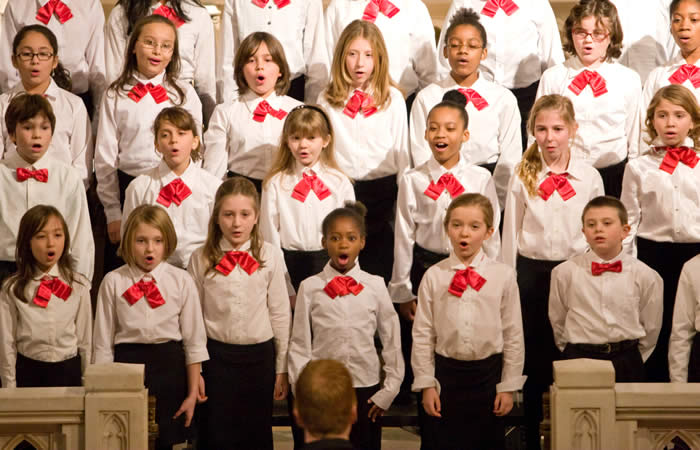 Front/center singing in one of BYCA's concerts.