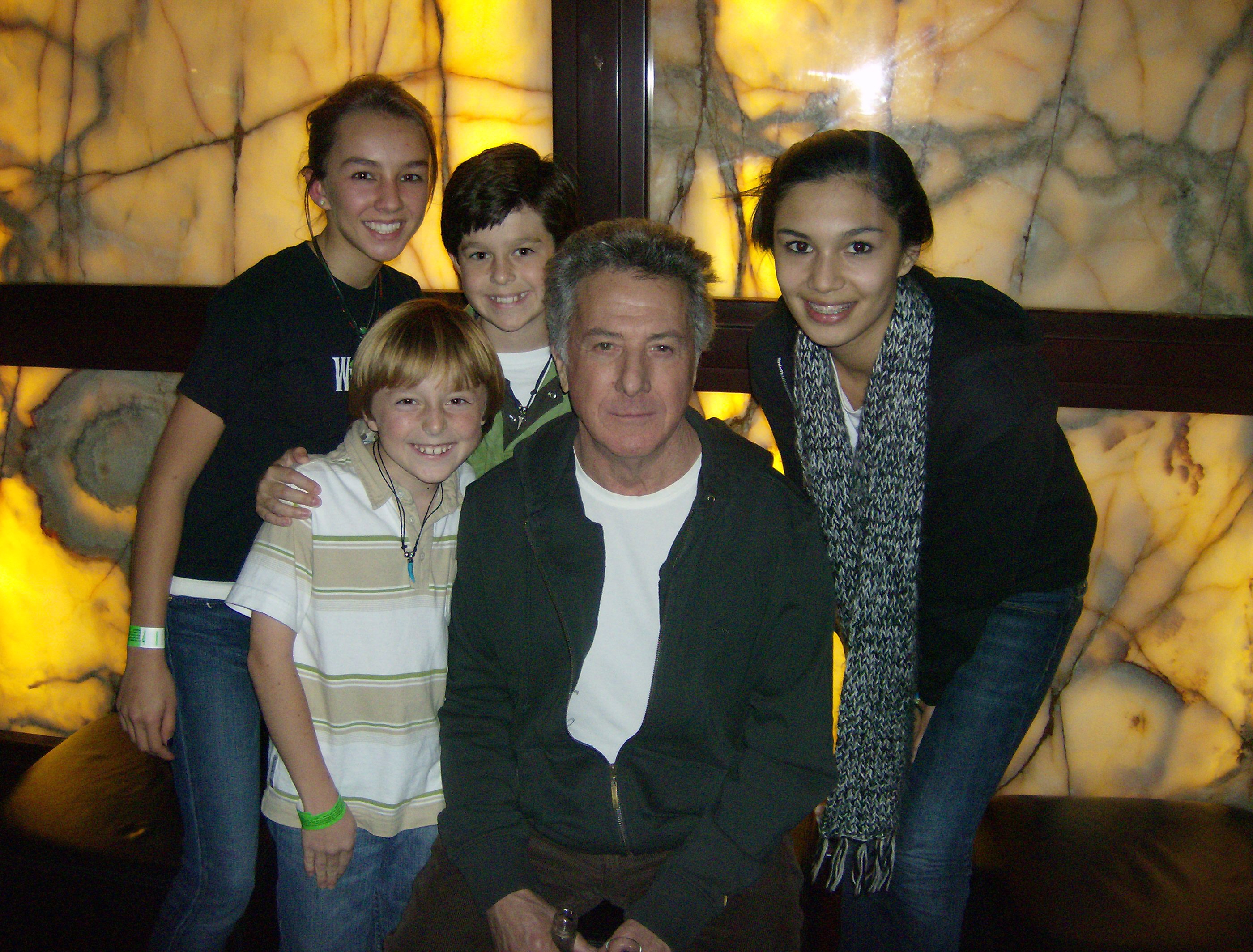 Lexi, Cameron & Aaron Sanders, Hannah Gabrielle with Dustin Hoffman