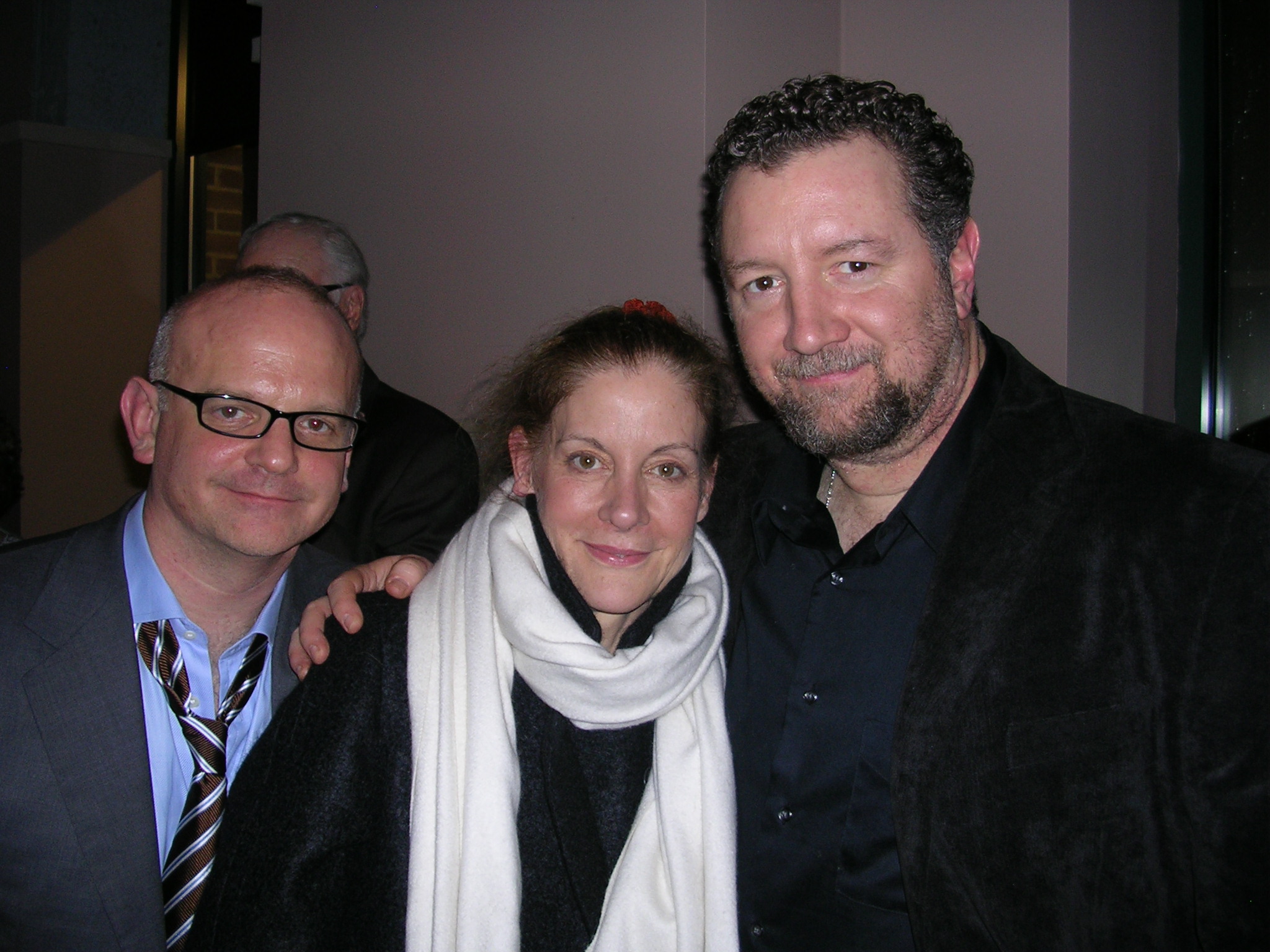 Director Michael Wilson, Hallie Foote and Mike Boland on the opening night of 