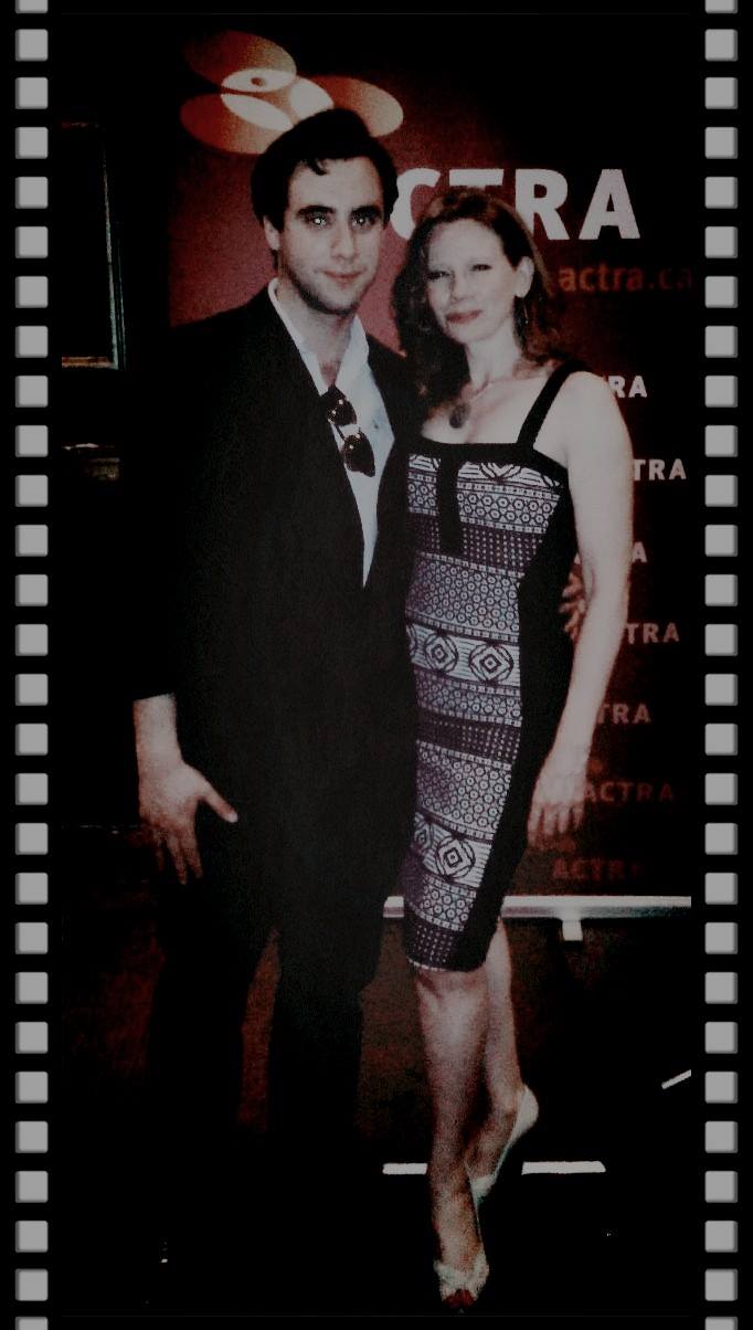 Actors Leigh Ann Taylor & Adam Alberts strike a pose at ACTRA Mtl Awards Party. May ~ 2015.