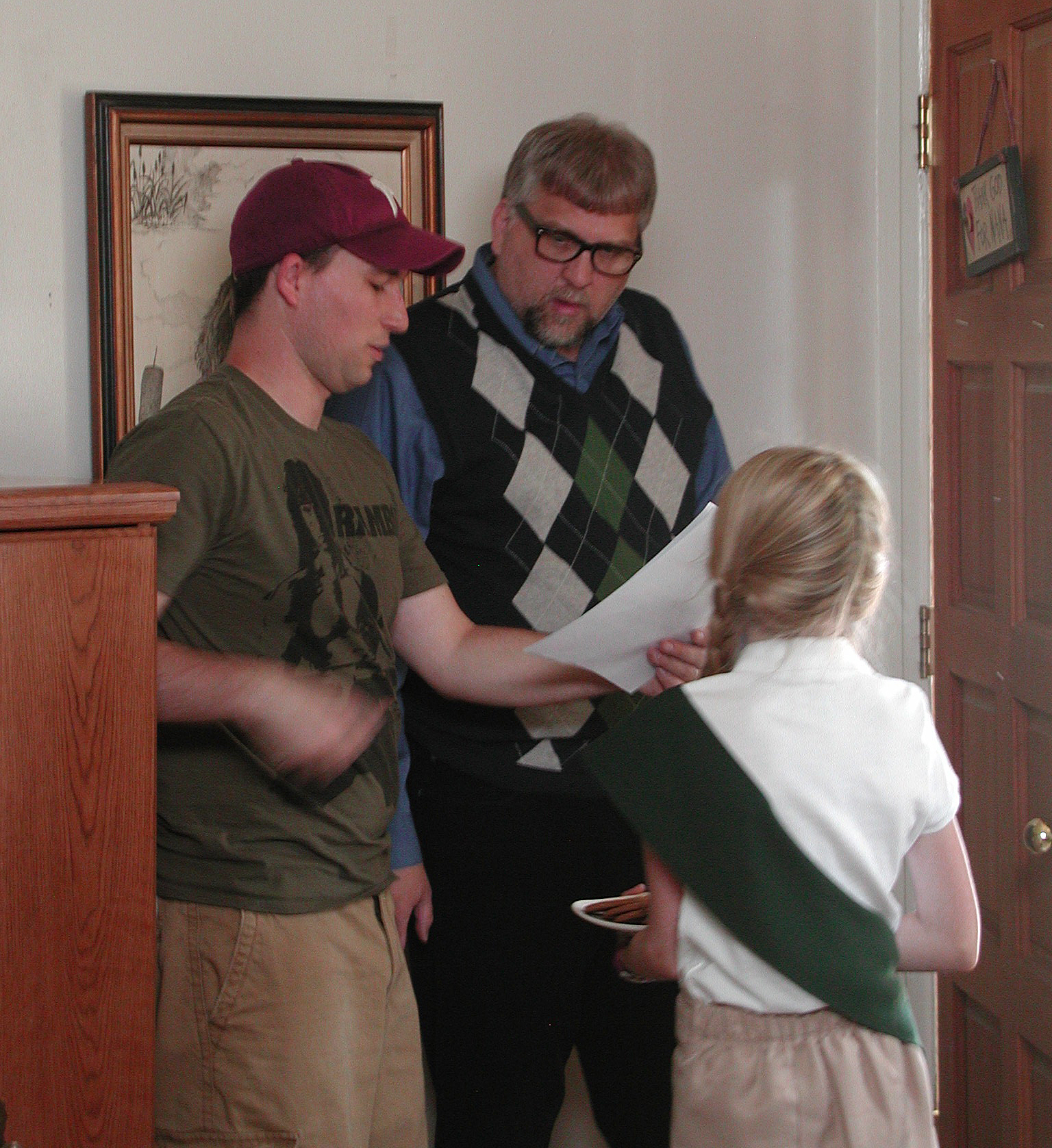 Working with Daniel Roebuck and Ashley Lynn Switzer on the set of T is for Temptation.