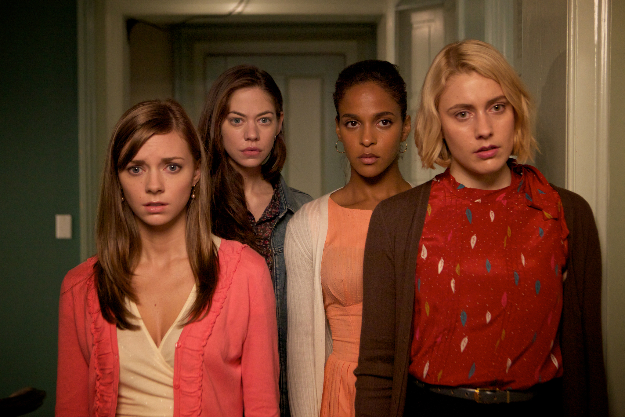 Still of Megalyn Echikunwoke, Greta Gerwig, Carrie MacLemore and Analeigh Tipton in Damsels in Distress (2011)