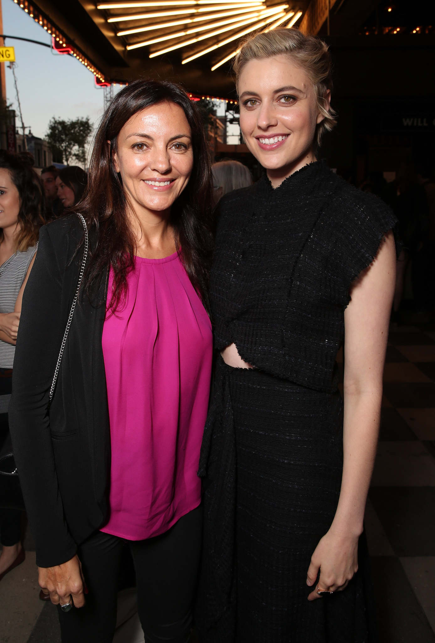 Lila Yacoub and Greta Gerwig at event of Mistress America (2015)