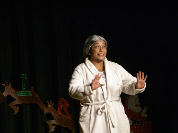 On stage as Auntie Betty in 