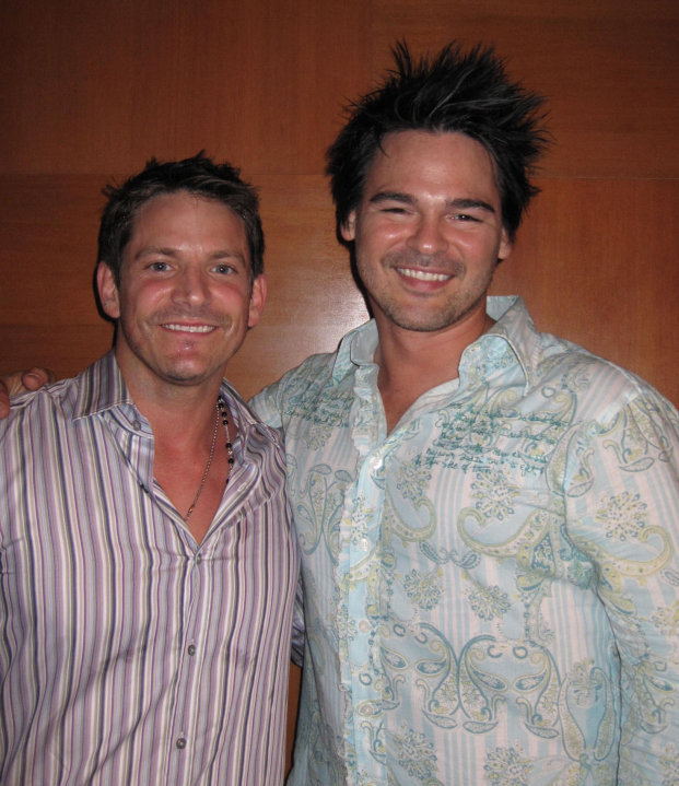 Singer/Songwriter (98 Degrees) Jeff Timmons and actor Chris Winters attending a benefit event