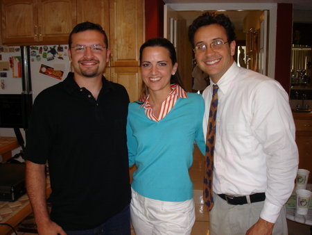 Director Aram Velazquez, Beth McIntosh and Paul Lasa on the set of 