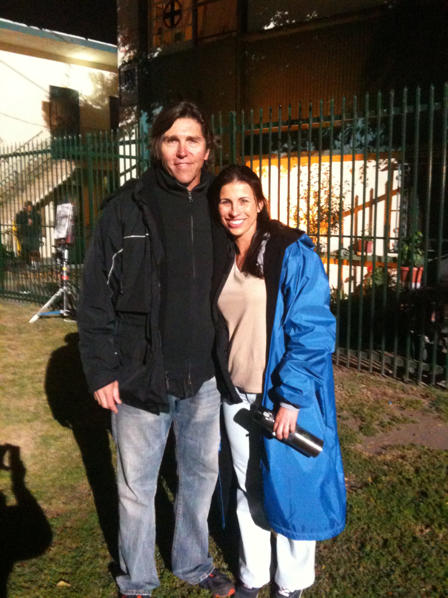 With Nelson McCormick on the set of The Closer