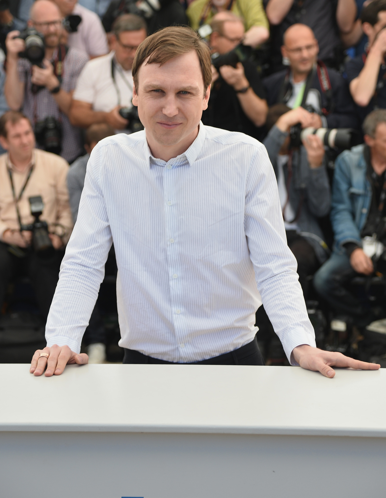 Lars Eidinger at event of Clouds of Sils Maria (2014)