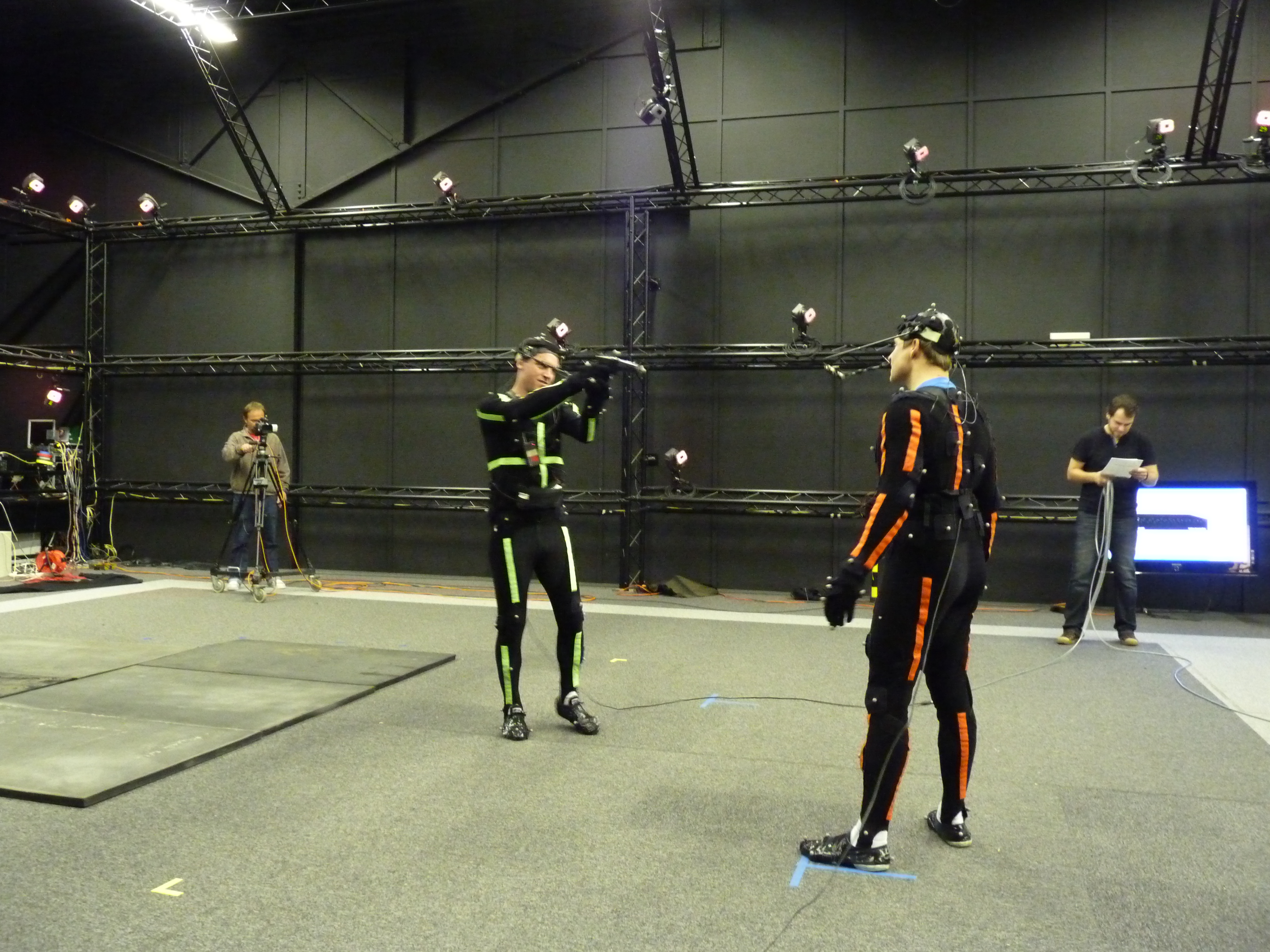 Rob Oldfield in a performance capture at Centroid in Pinewood Studios. (The very same studio where Sigourney Weaver torched the eggs in Aliens)