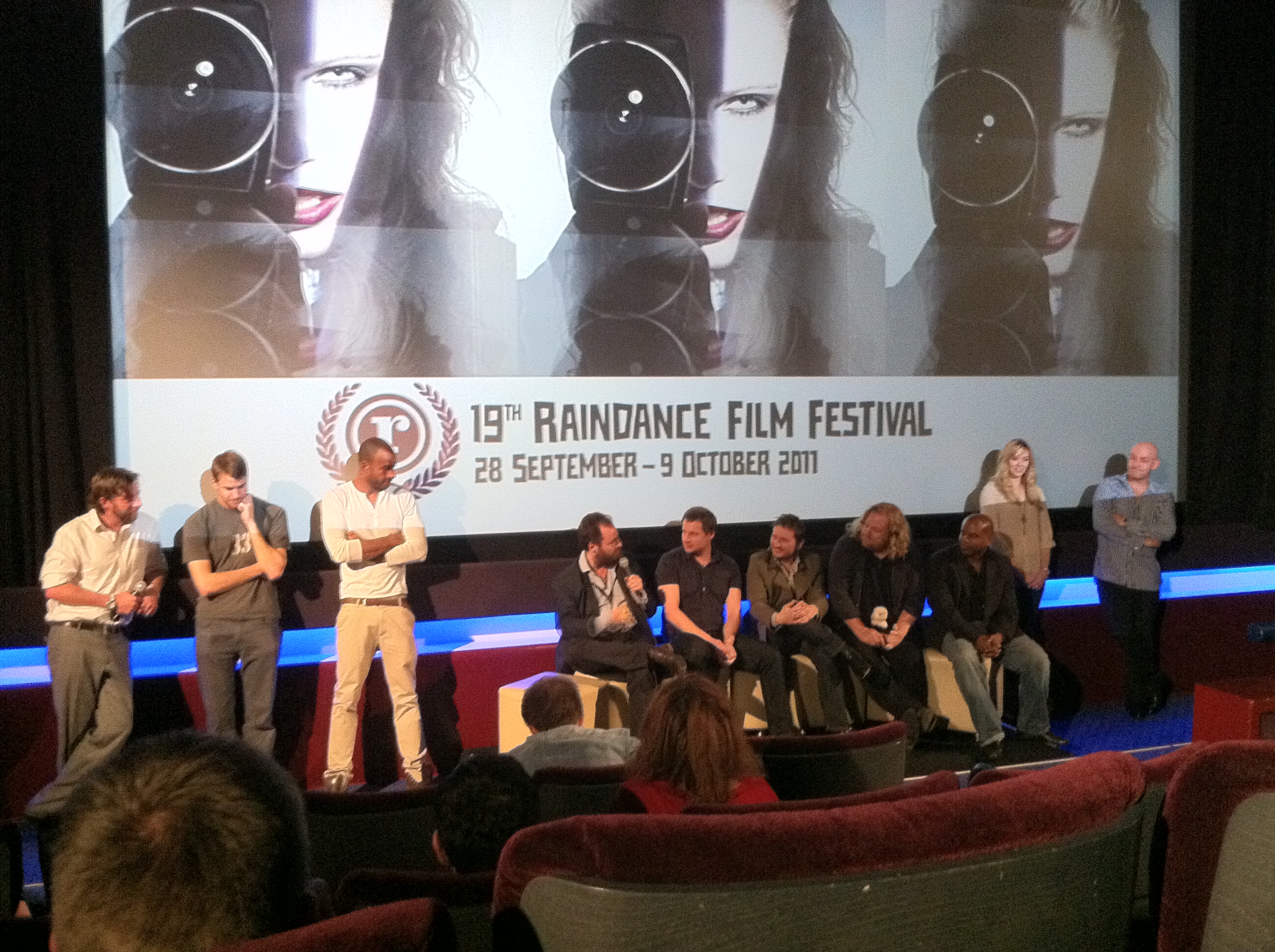 Rob Oldfield in Q&A after the (Raindance winning) feature 'Monk3ys' Premiere 2011.