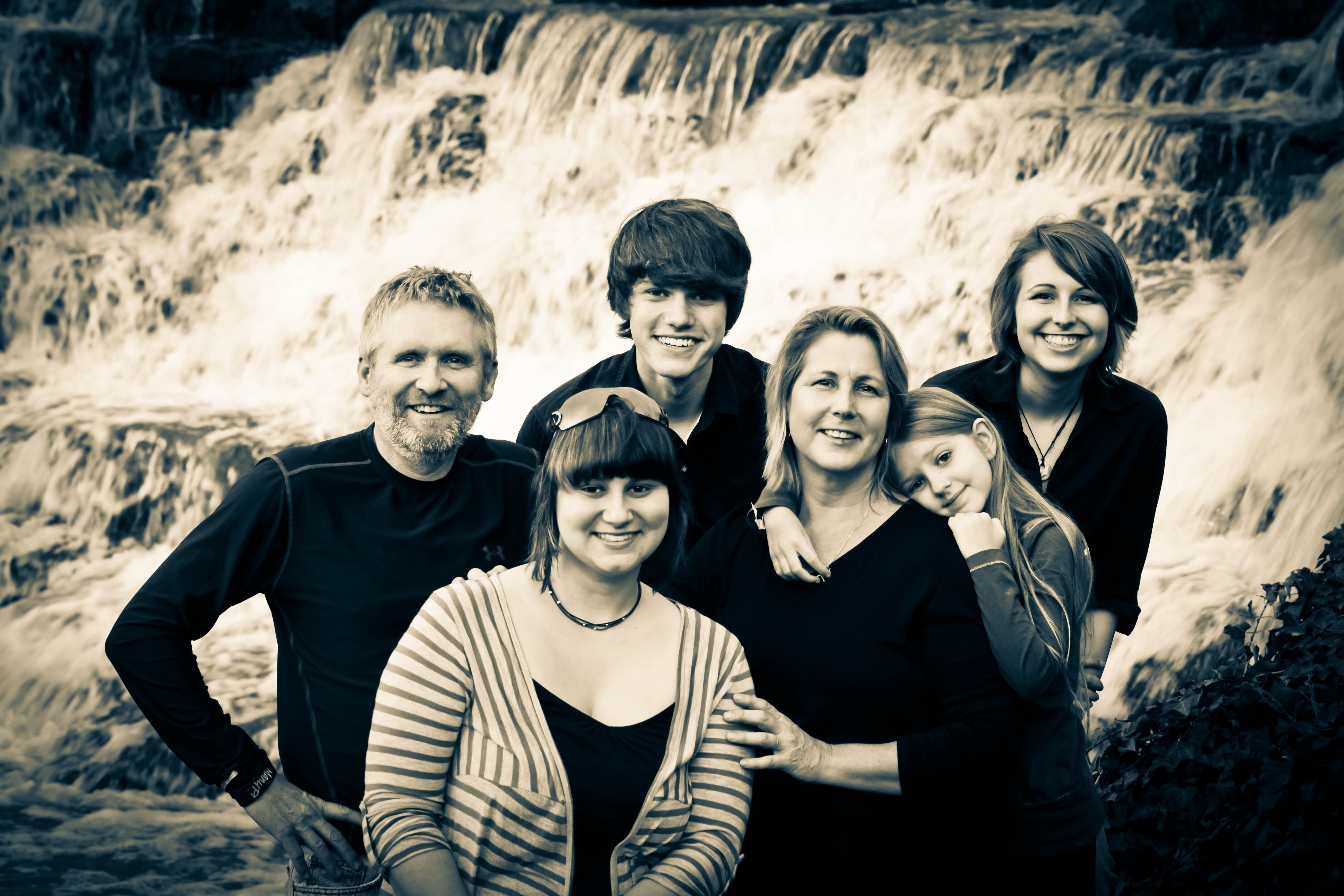 Our larger family as of January 2012...l to r (Kevin, Alycia, Jeremy, Marcy, Maggie, Meghan