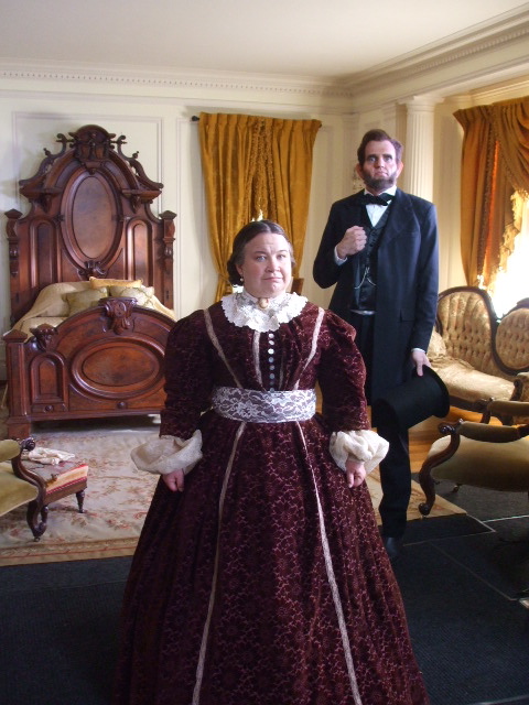 Kelly Keaton as Mary Todd Lincoln and Tim Simmons as Abe Lincoln for GEICO Honest Abe commercial