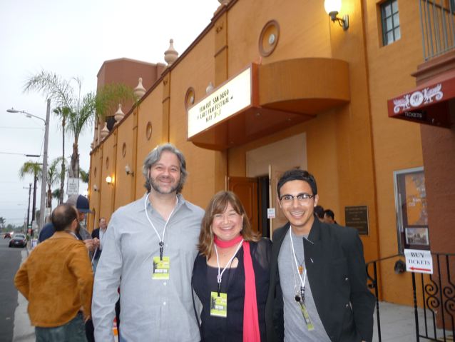 Rob Williams, Kelly Keaton and Adamo Ruggiero at MAKE THE YULETIDE GAY's U.S premiere at FilmOut San Diego May 2009.