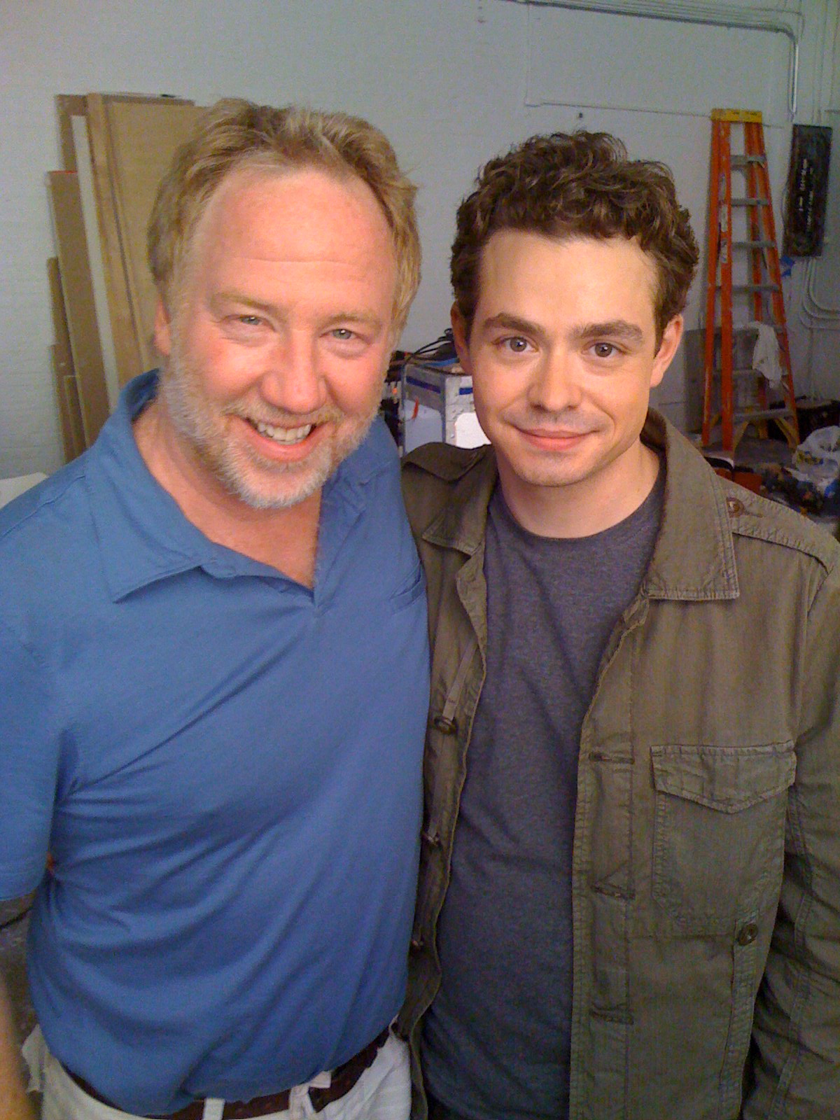 Will Vought and Timothy Busfield on set of 