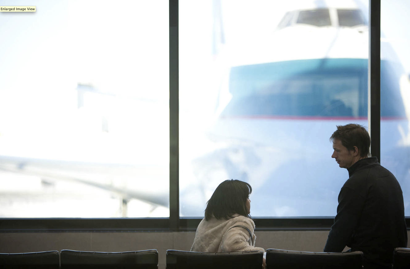 Vanessa Hudgens and Scott Walker on the set of The Frozen Ground.