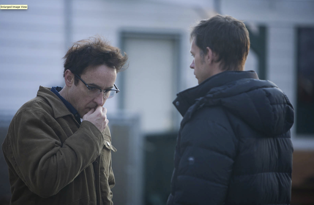 John Cusack and Scott Walker on the set of The Frozen Ground.