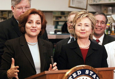 Hillary Clinton and Christine Quinn