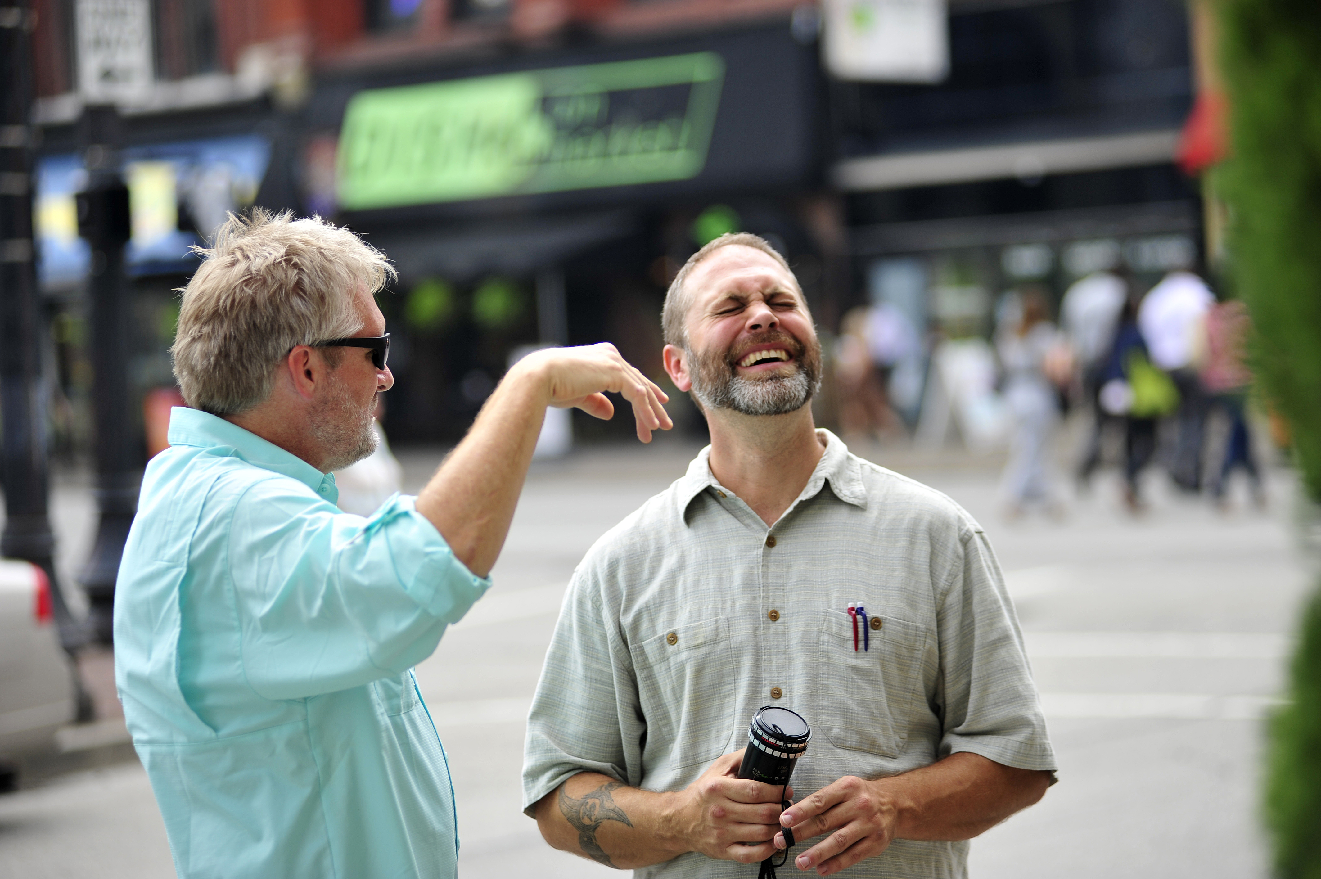 Director Shane Sooter with DP Kevin Bryan on location scout for AHA.