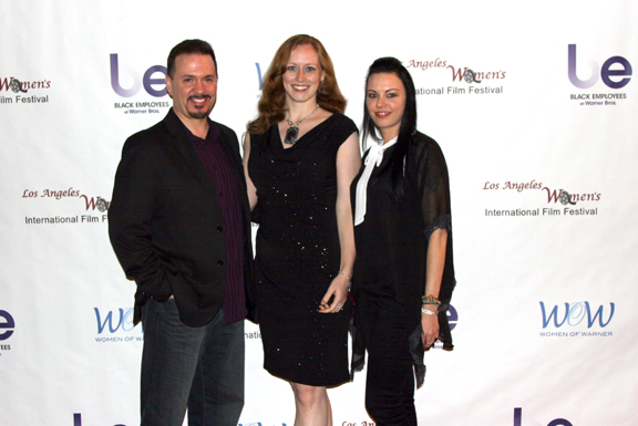 Pete Garlock, Gwydhar Gebien, and Amy Karen at the LA Women's Film Festival