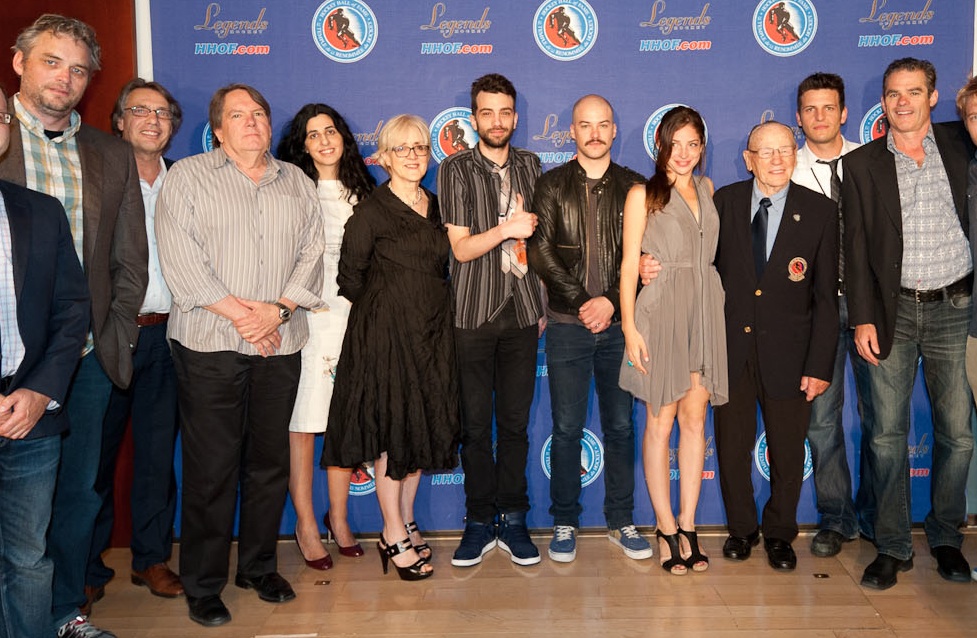 Michael Dowse, Carolle Brabant, Jay Baruchel, Marc André Grondin, Anna Hopkins and Johnny Bower