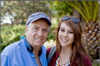 Michelle Ashley Matthews on the set of Valentine's Day with Garry Marshall circa 2009.