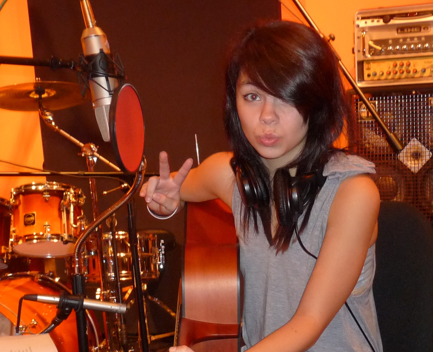 Paris Ray in the studio recording her 1st CD of her original music! Stay tuned for upcoming release!