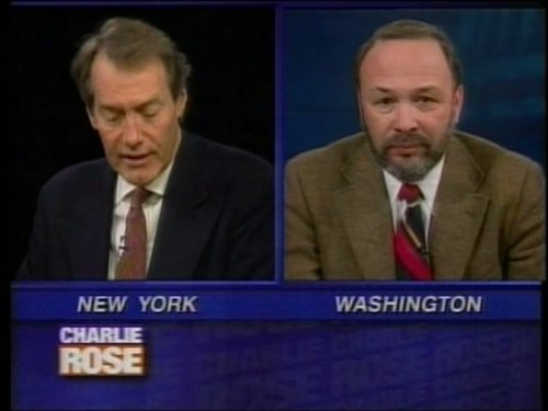 Still of Joe Klein and Charlie Rose in Charlie Rose (1991)