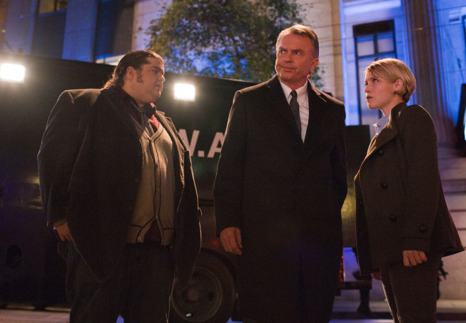 Still of Sam Neill, Jorge Garcia and Sarah Jones in Alcatraz (2012)