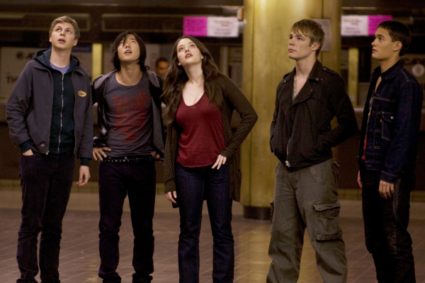 Still of Michael Cera, Kat Dennings, Aaron Yoo, Rafi Gavron and Jonathan B. Wright in Nick and Norah's Infinite Playlist (2008)