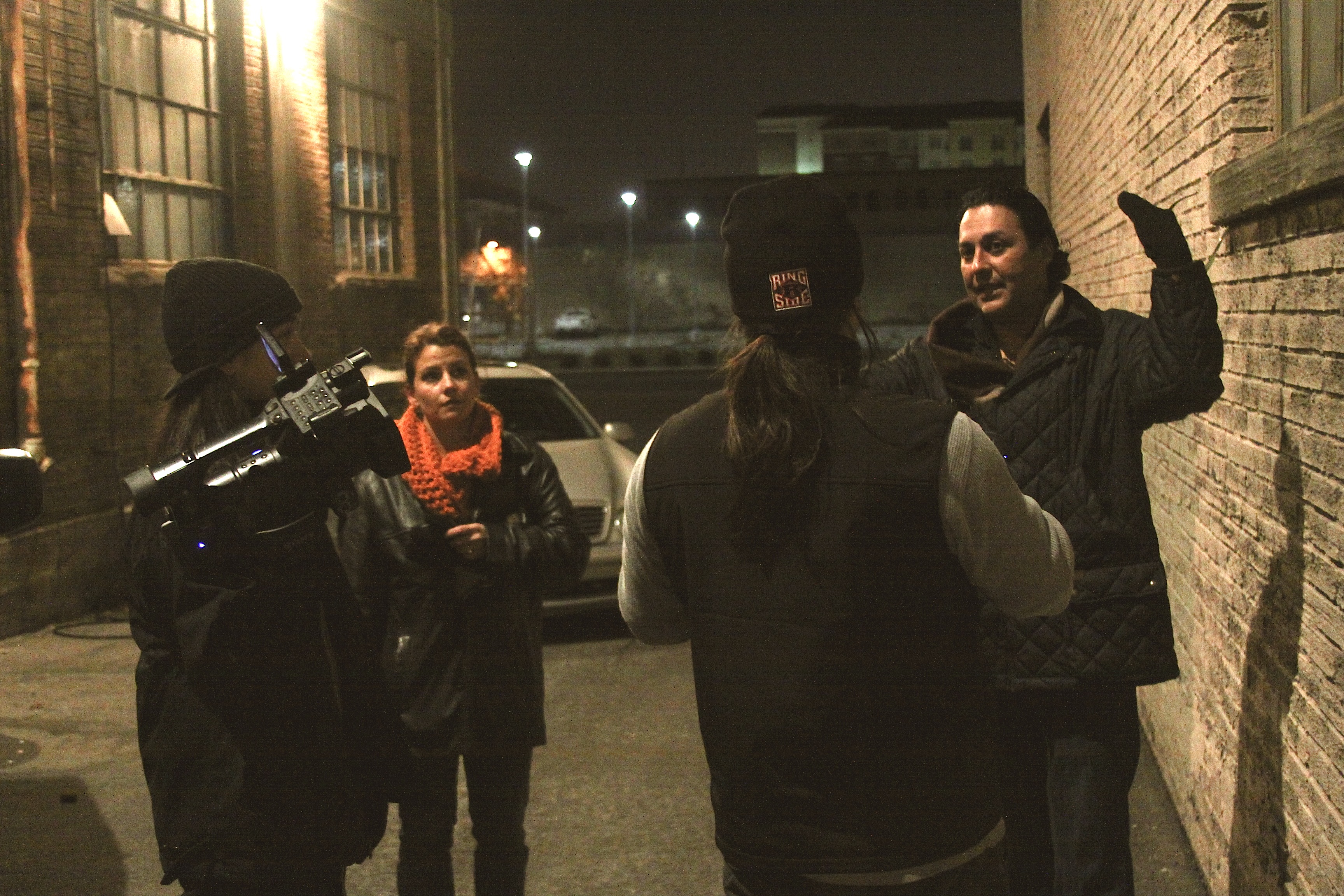 Danny Trejo,Gil Medina on the set of Vengeance