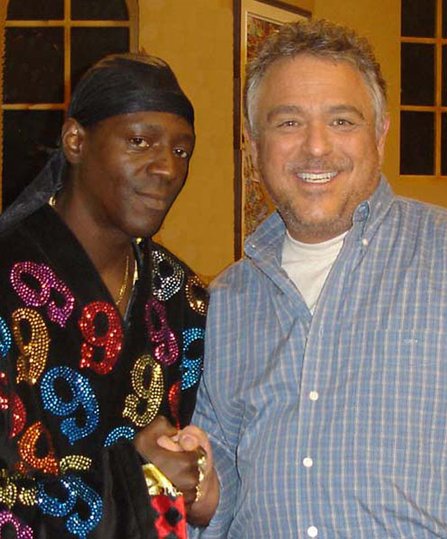 As Mario on the set of Under One Roof with Flavor Flav