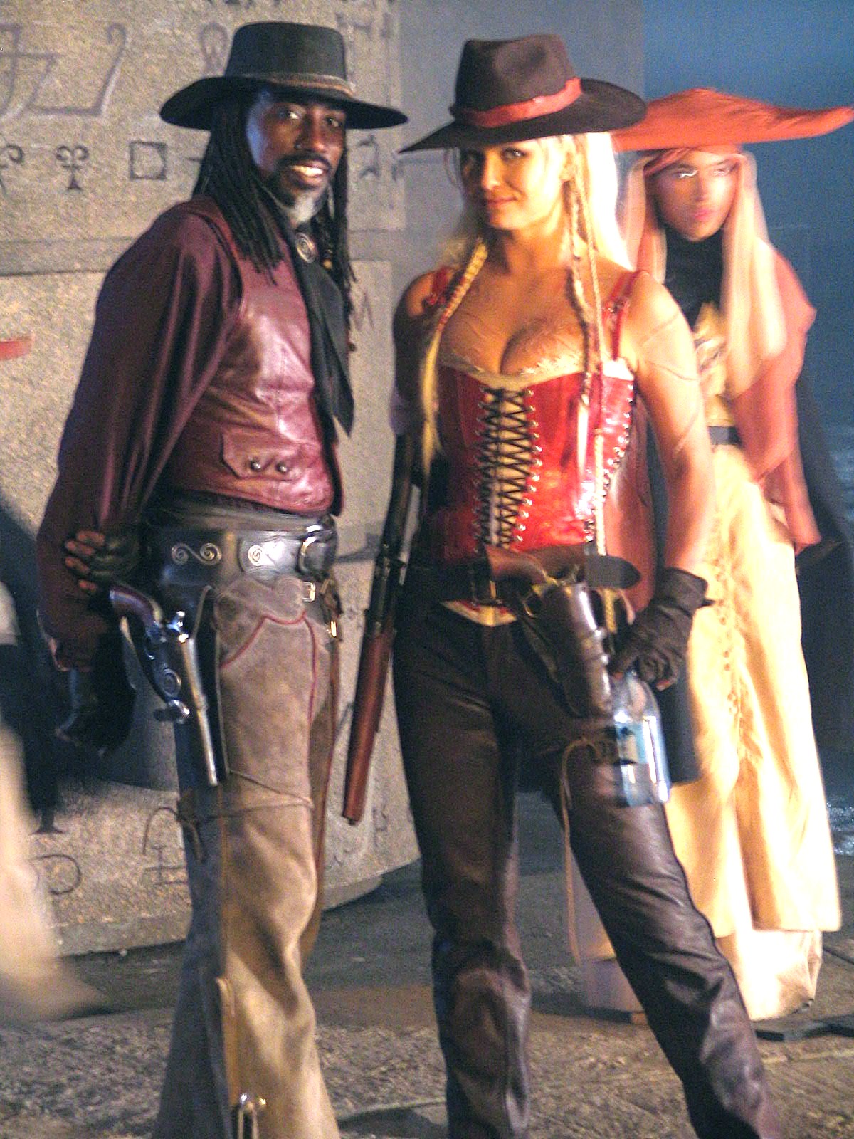With Wesley Snipes on the set of Gallowwalker