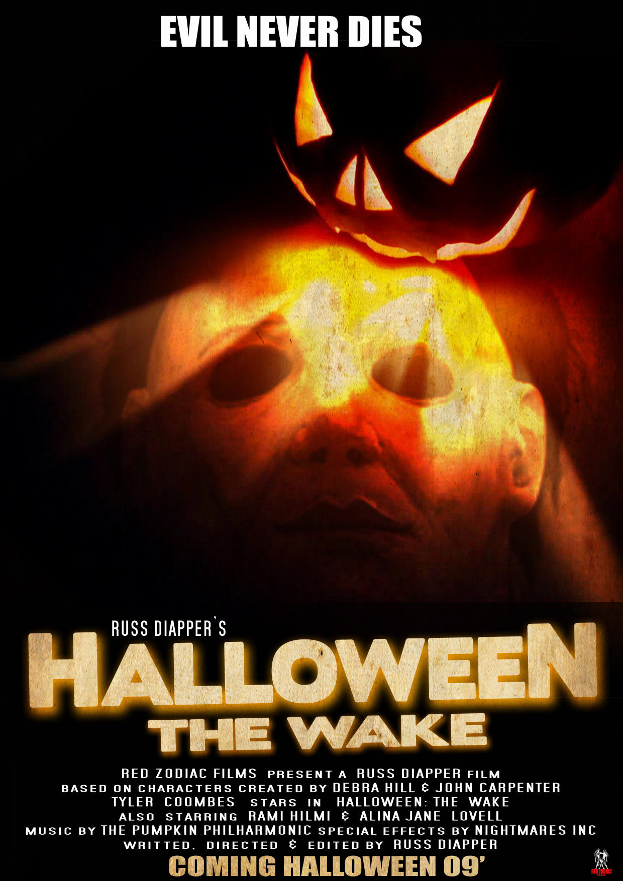 HALLOWEEN - THE WAKE: Starring Ryan Hunter as Sheriff Blake, Tyler Coombes as Steven Strode, Alina-Jane Lovell as Mary Strode and Rusty Apper as The Shape.