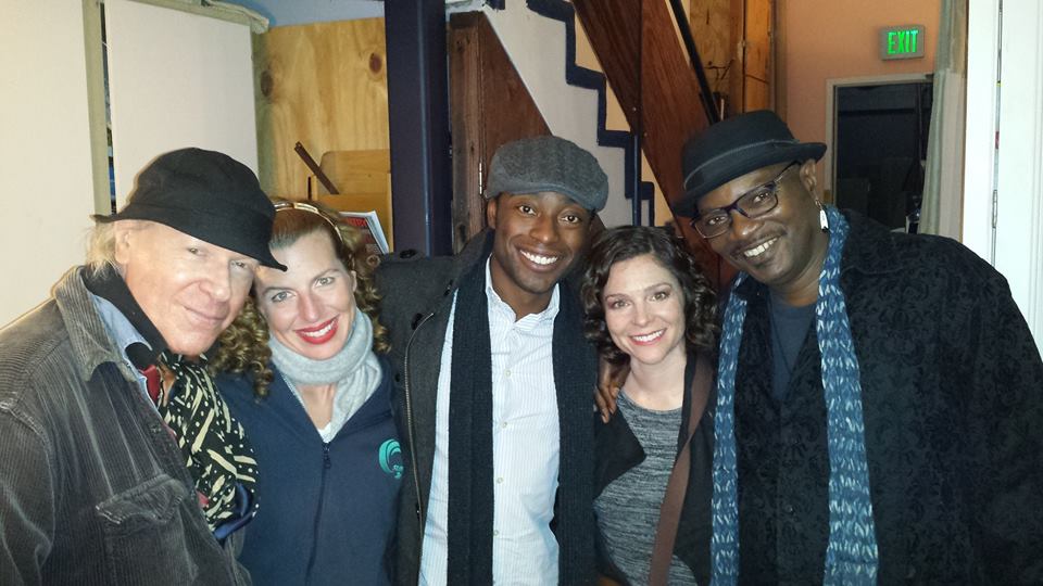 Back stage after The Dutchman with Tanna Fredrick, Lee Simon, and Kelly DeSarla