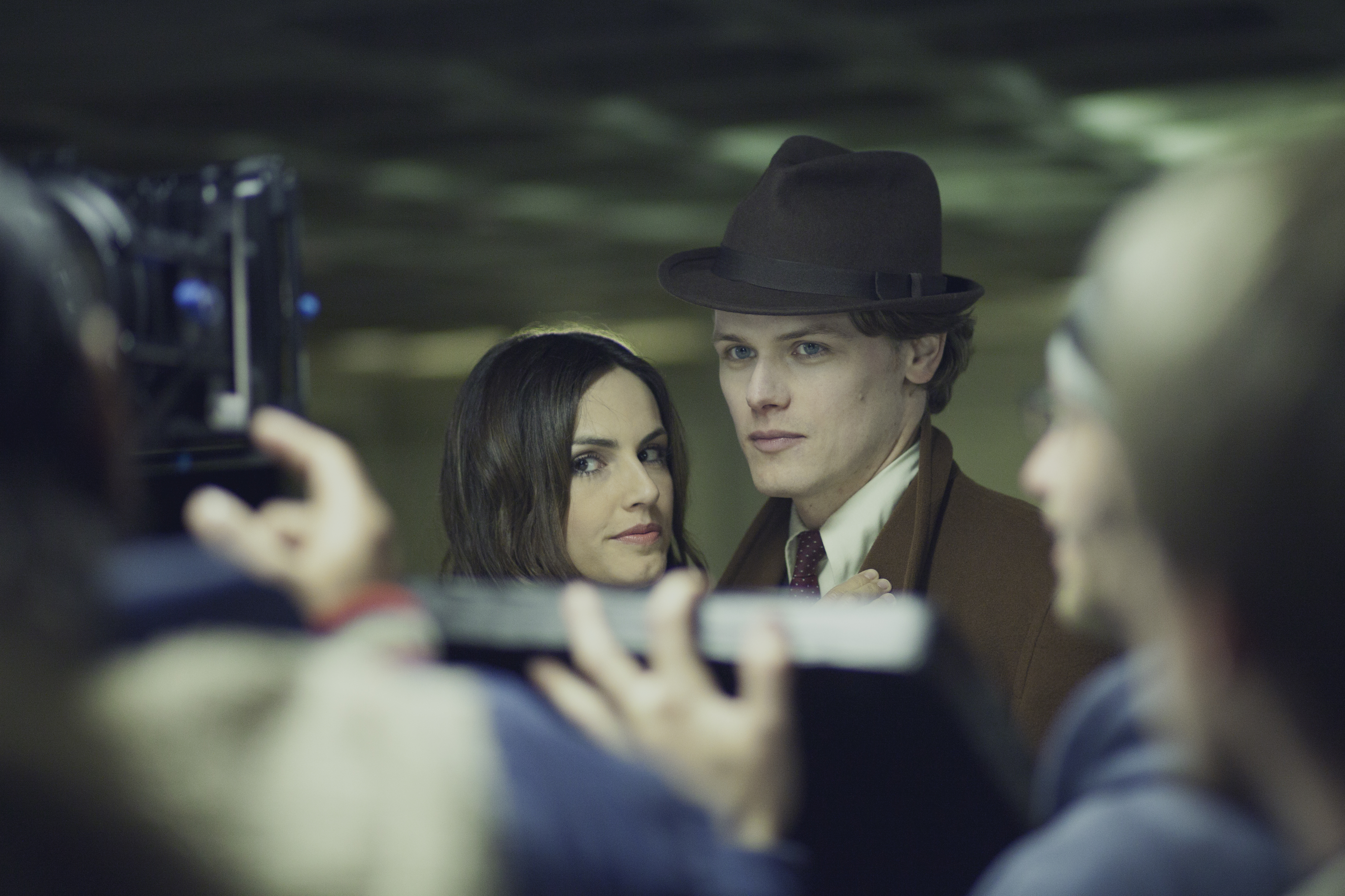 Suki Directing a scene in EMULSION with Sam Heughan & Claudia Bassols.