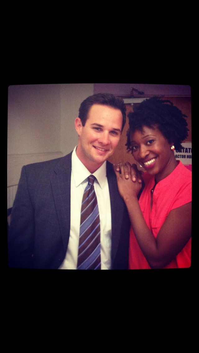 M.Hyman and Ryan Merriman on the set of Catatonk Blues