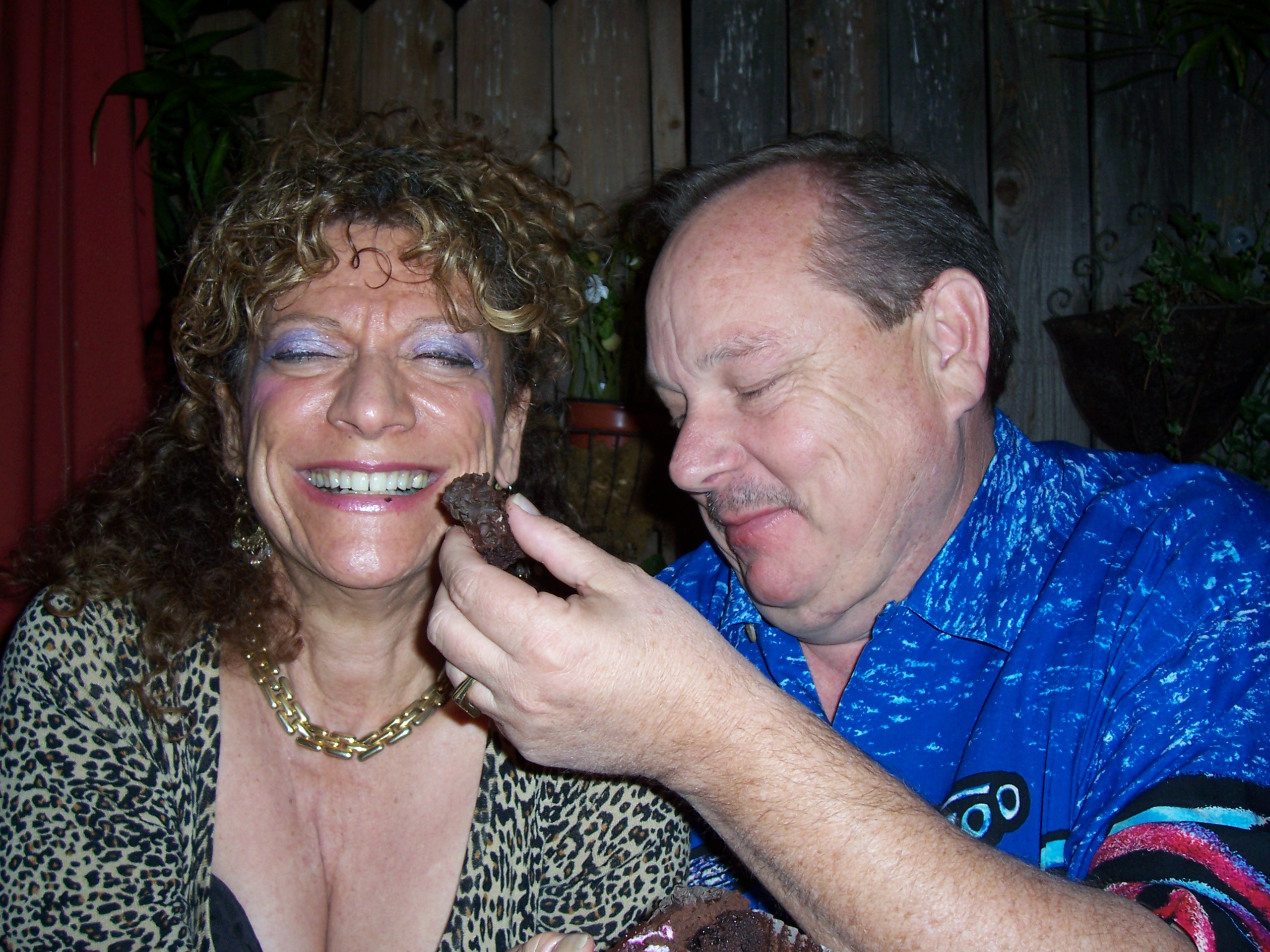 Lolly Minks being fed by her husband, Francis in PGW