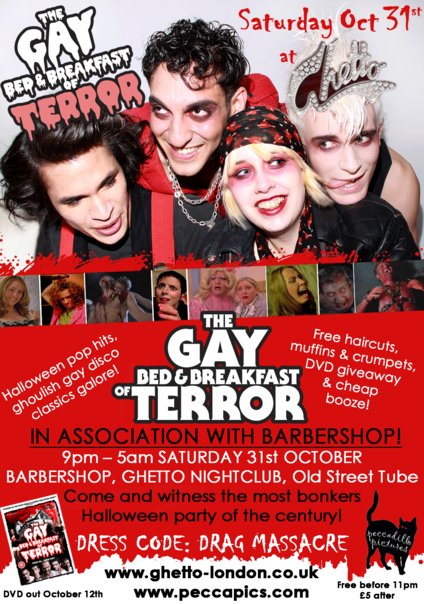 Postcard for Gay Bed and Breakfast of Terror London premiere