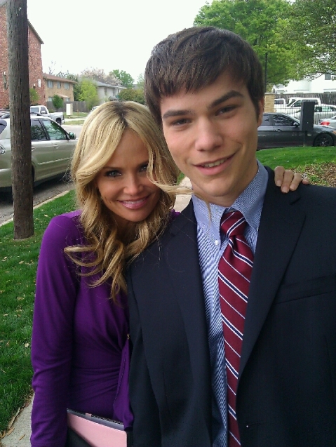 On set of GOOD CHRISTIAN BITCHES with Kristen Chenoweth.