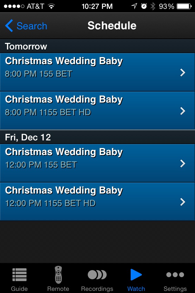 My first broadcast premier! Christmas Wedding Baby was well received.