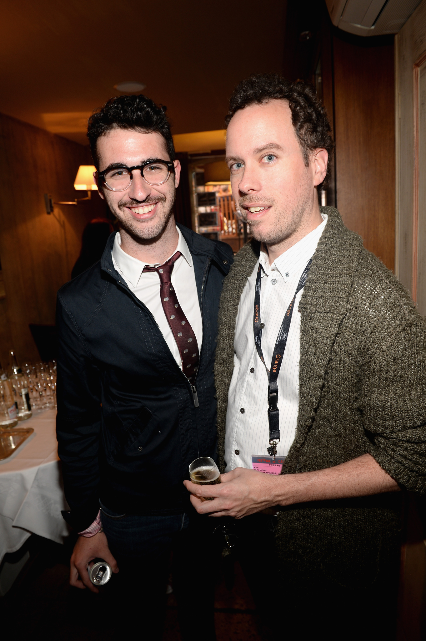 Actor Jordan Firstman and Vulture.com's Kyle Buchanan attend the IMDB's 2013 Cannes Film Festival Dinner Party during the 66th Annual Cannes Film Festival at Restaurant Mantel on May 20, 2013 in Cannes, France.