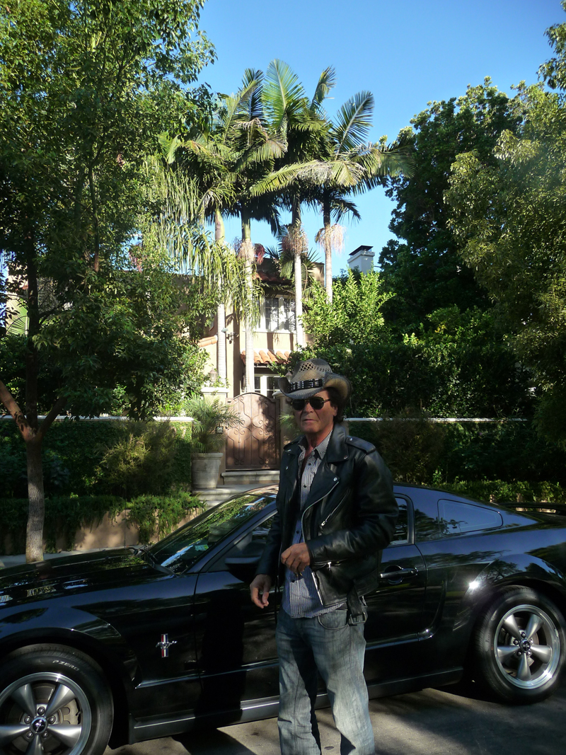 Ulli Lommel in front of his old house in Hollywood