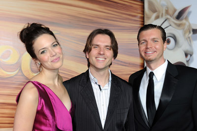 Byron Howard, Mandy Moore and Nathan Greno at event of Ilgo plauko istorija (2010)