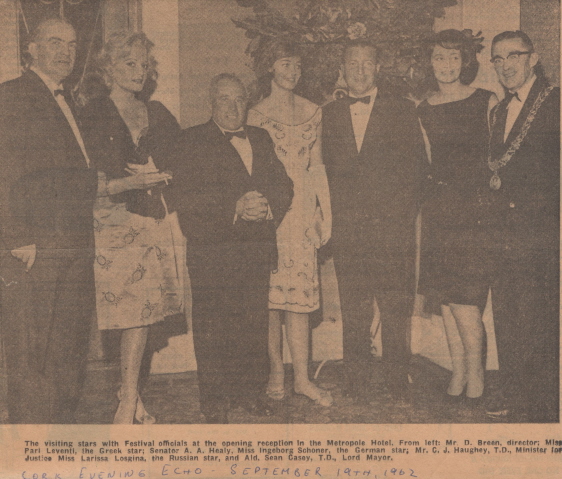 Pari Leventi at the Cork Film festival 1962 (second from left)