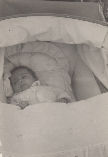 Agapi in her pram, 1960