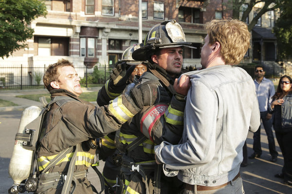 Still of Jesse Spencer, Eamonn Walker and Taylor Kinney in Chicago Fire (2012)
