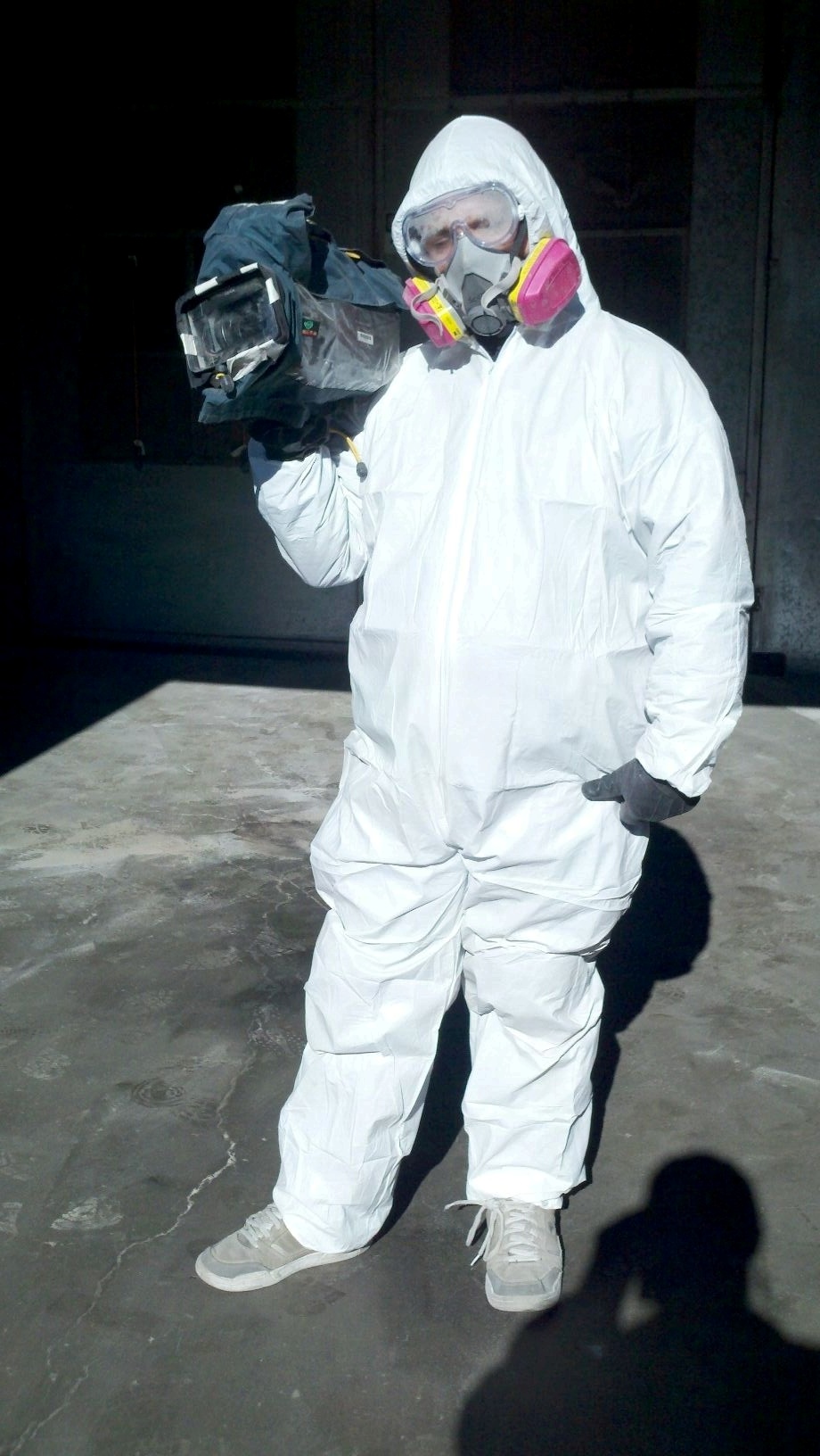 All suited up to shoot painting on 