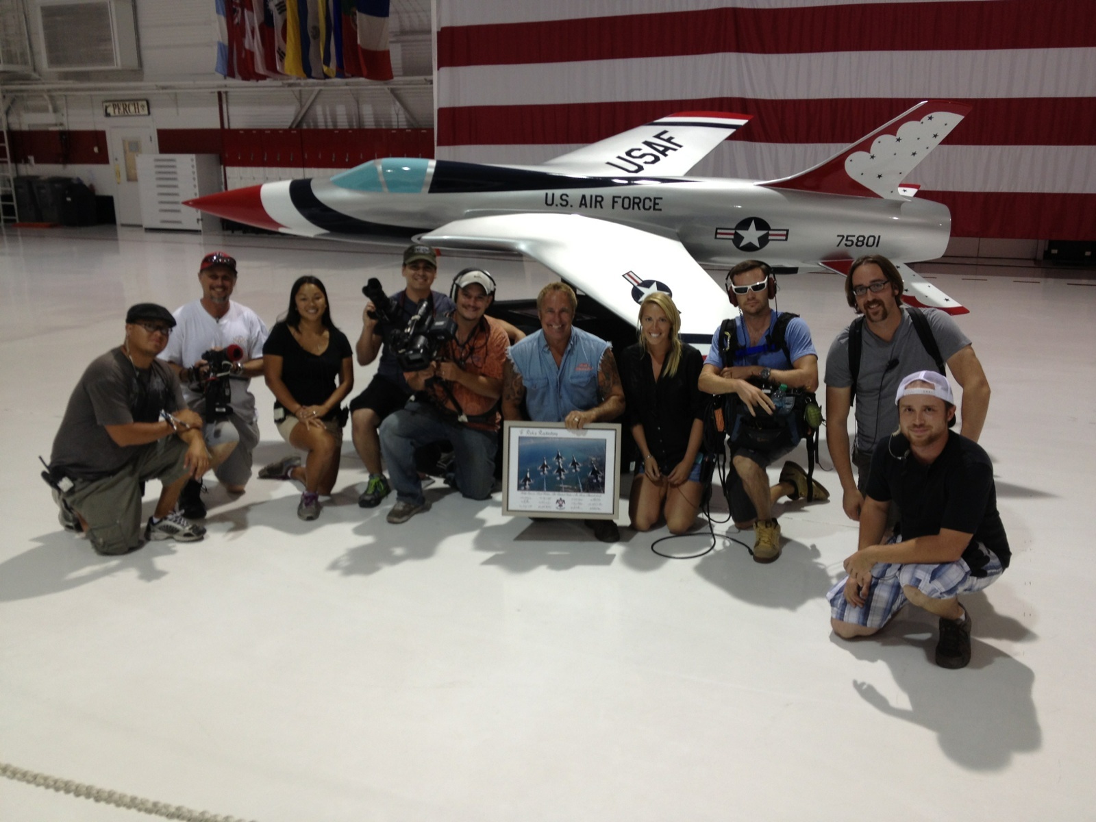 Crew Photo at the Thunderbirds Hanger for 