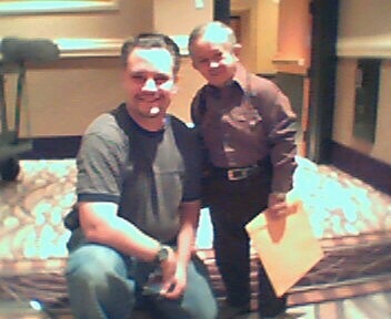 Me and Felix Silla (Cousin It from Adam's Family) after an interview i did sound for