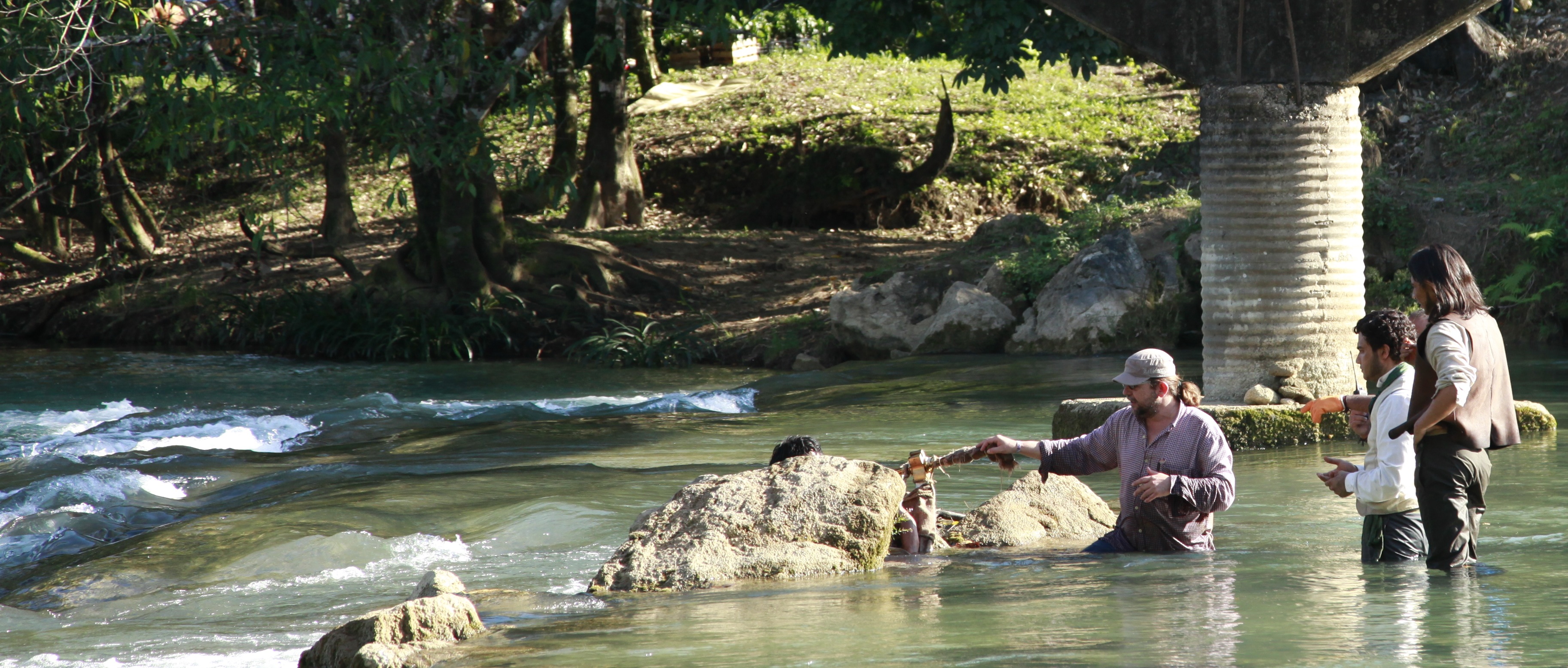 With jaime Camil & Horacio Garcia Rojas filming CHIAPAS THE HEART OF COFFEE